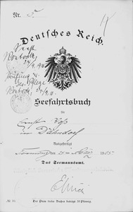 Seefahrtsbuch Ernst Voß