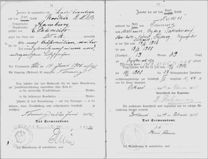 Seefahrtsbuch Ernst Voß