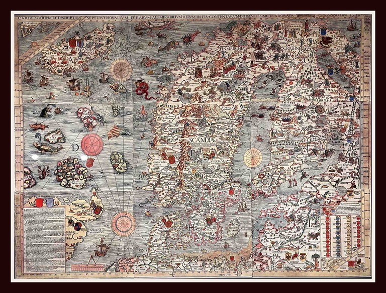 Atlantik Karte mit ihren Randmeeren / Quelle Turku Schifffahrtsmuseum