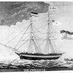 Segelschiff "Die Zwillinge" vor Anker